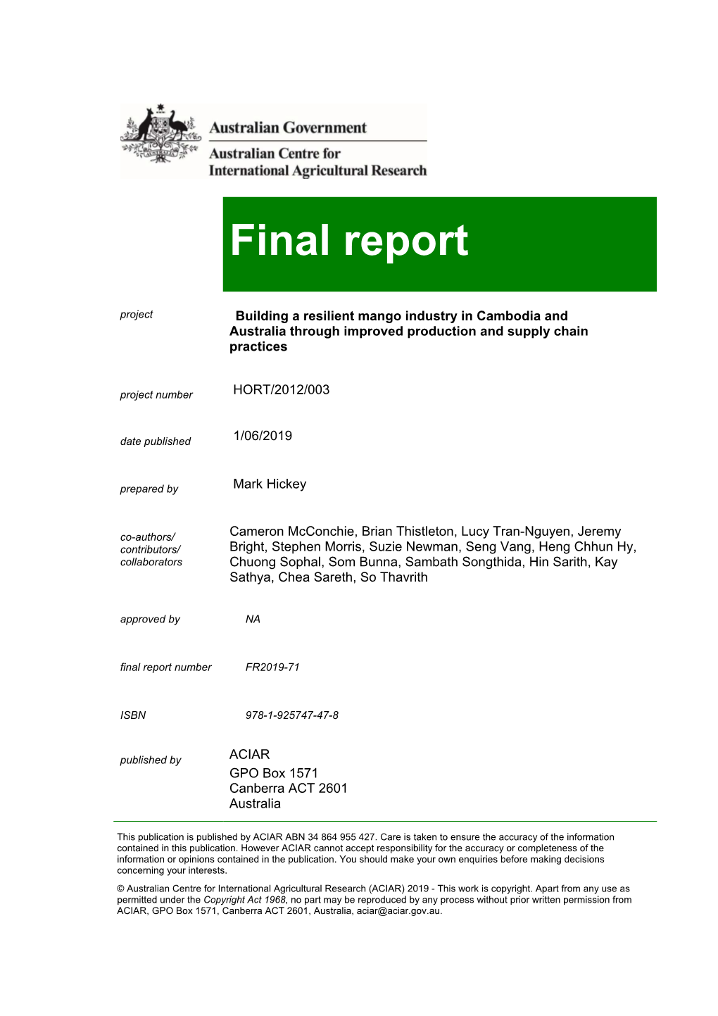 Final Report HORT/​2012/​003 12.49 MB -​
