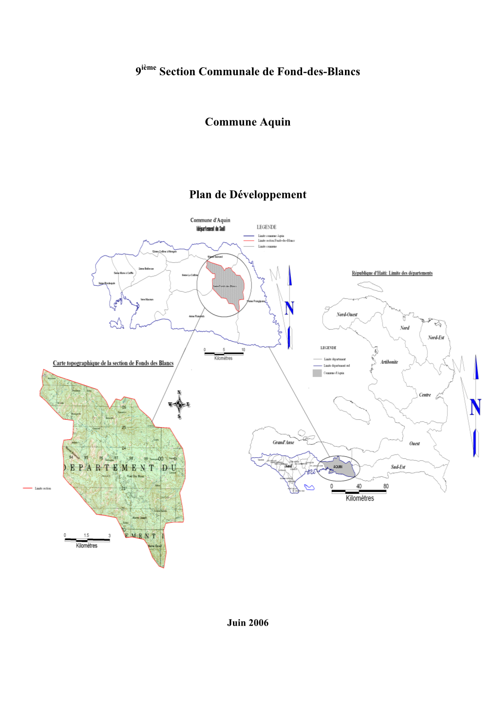 9Ième Section Communale De Fond-Des-Blancs Commune Aquin Plan De Développement