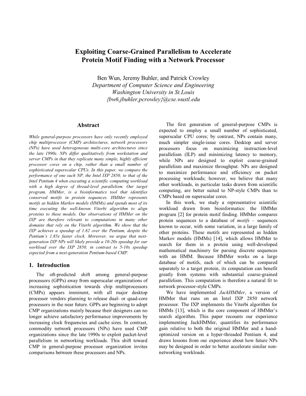 Exploiting Coarse-Grained Parallelism to Accelerate Protein Motif Finding with a Network Processor