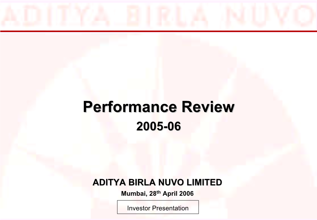 Investors Nuvo Results Ppt Q4 FY06 Animation