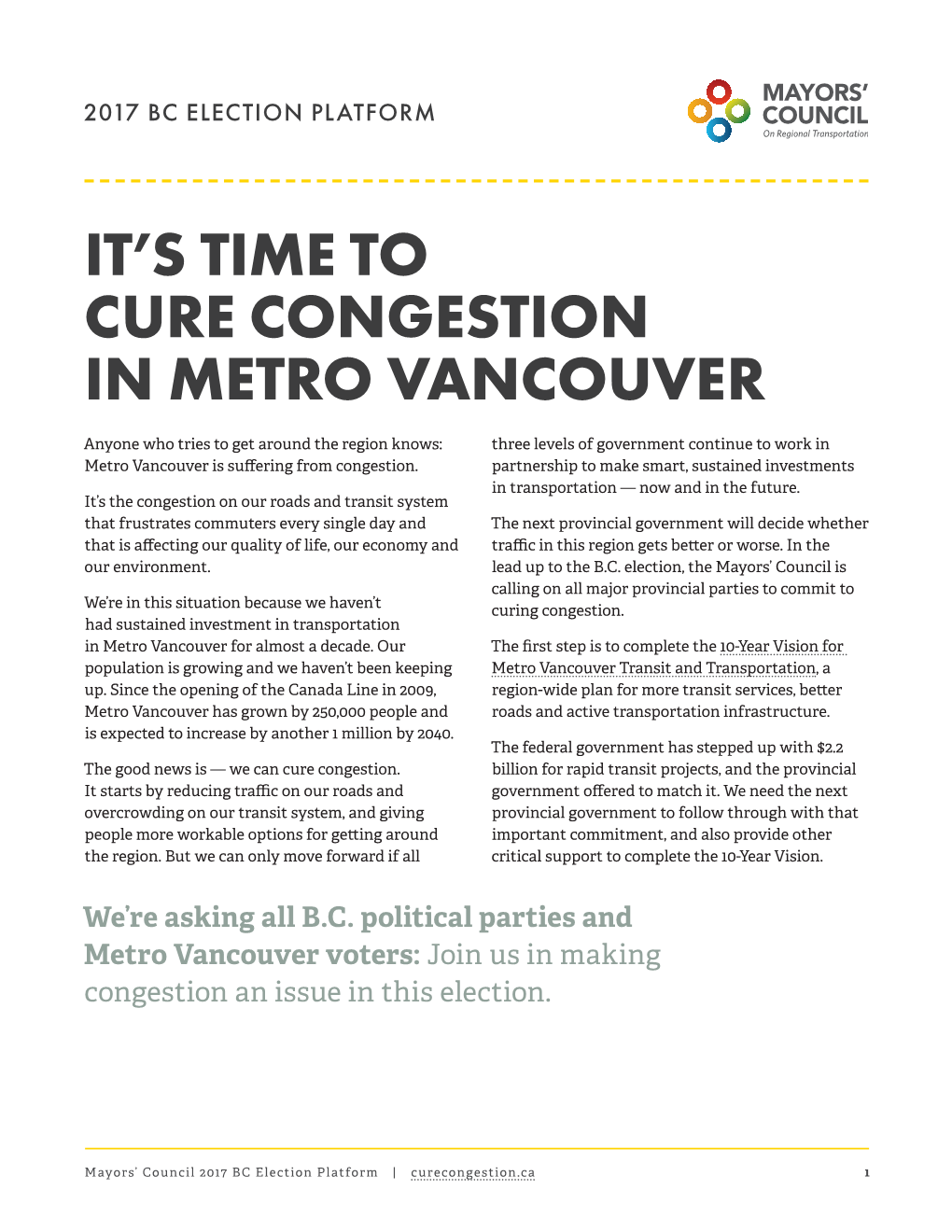 It's Time to Cure Congestion in Metro Vancouver