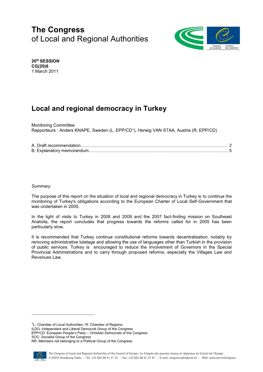Local and Regional Democracy in Turkey