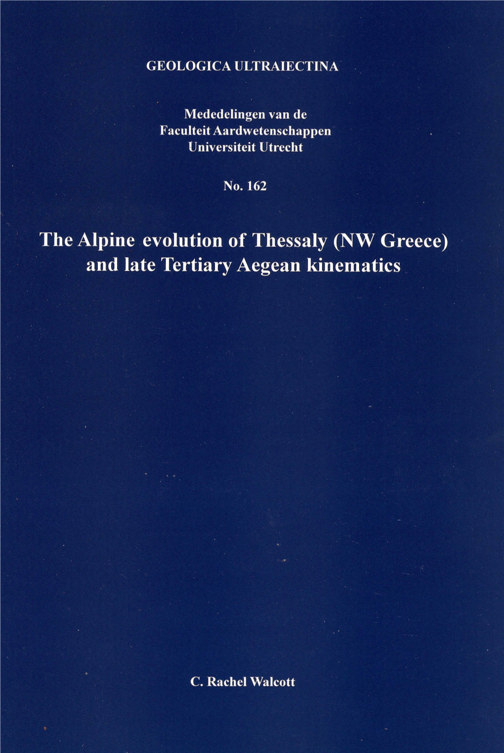 (NW Greece) and Late Tertiary Aegean Kinematics