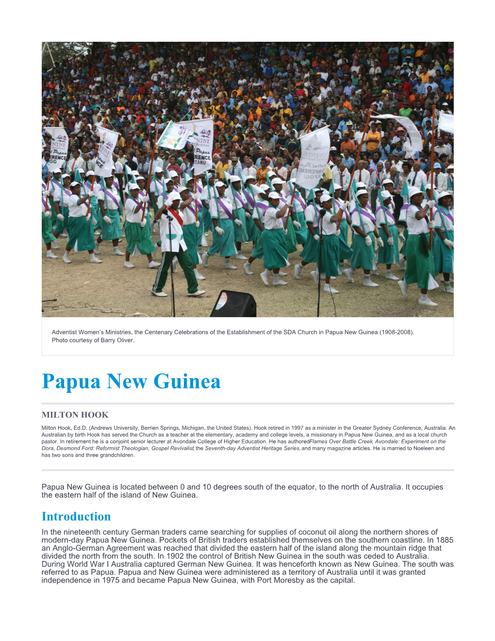 Papua New Guinea (1908-2008)