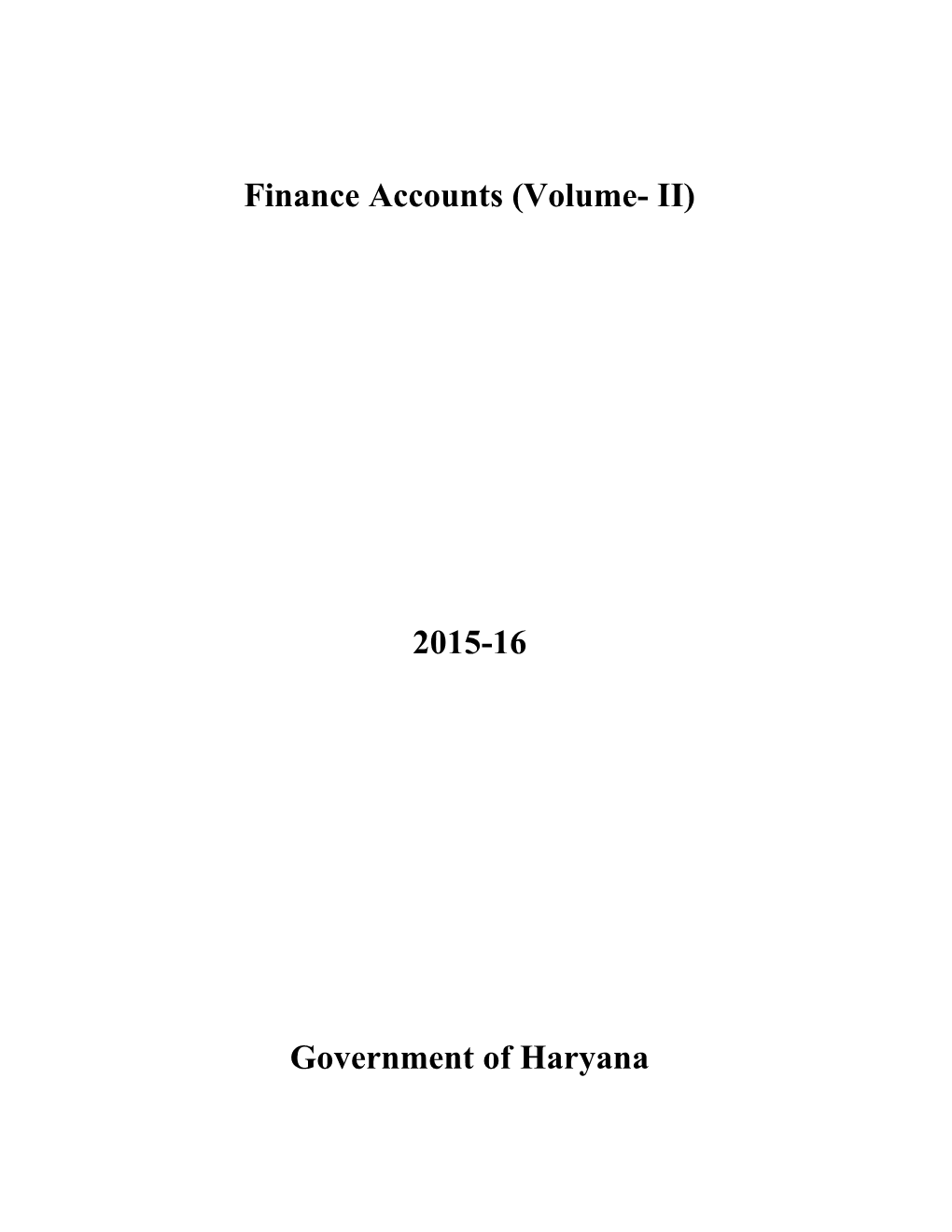 2015-16 Government of Haryana