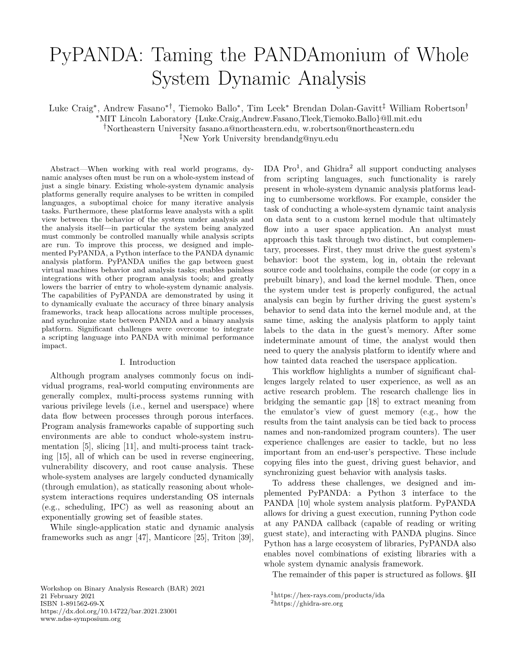 Pypanda: Taming the Pandamonium of Whole System Dynamic Analysis