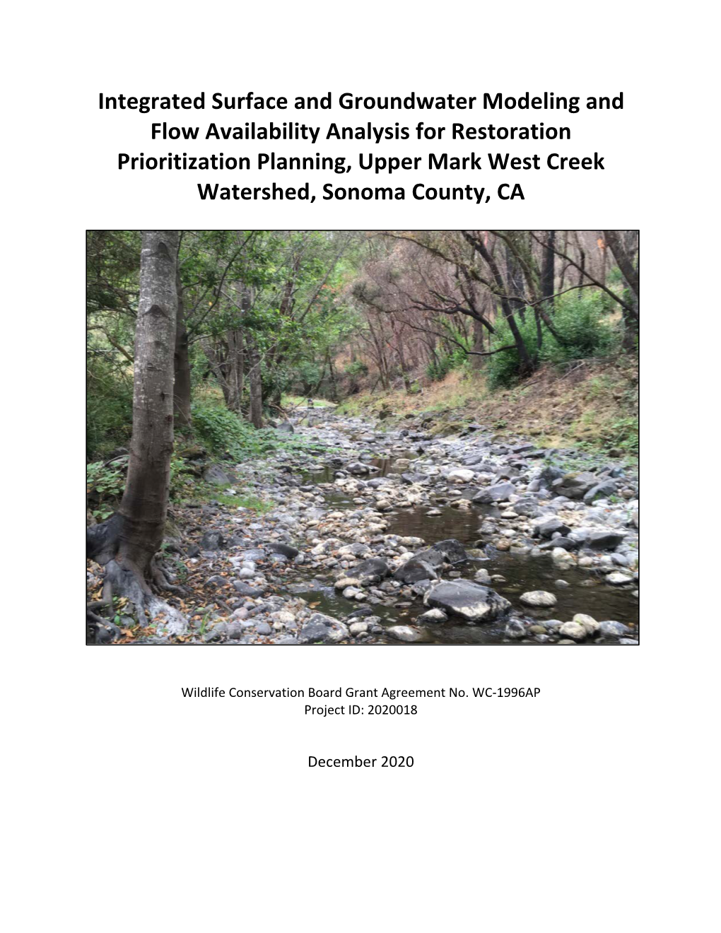 Integrated Surface and Groundwater Modeling and Flow Availability