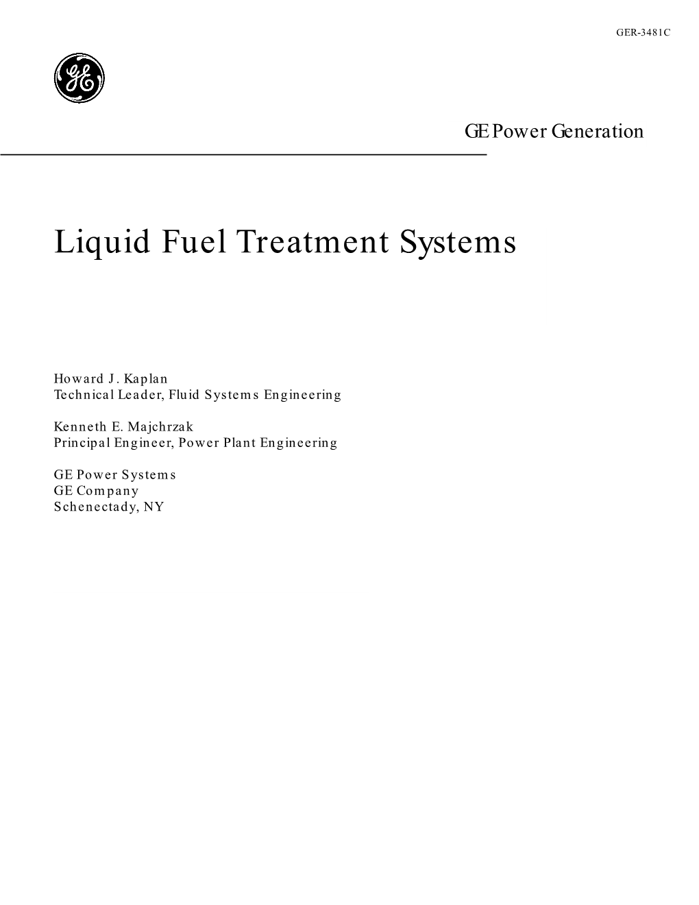 Liquid Fuel Treatment Systems