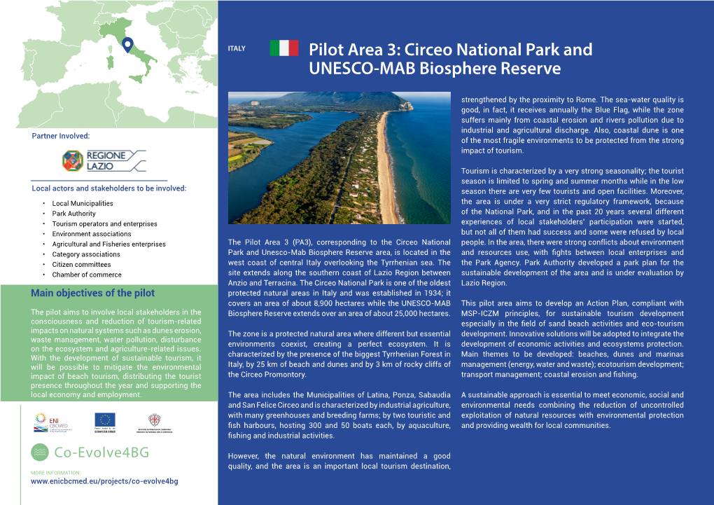 Circeo National Park and UNESCO-MAB Biosphere Reserve