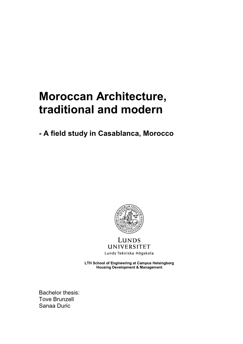 Moroccan Architecture, Traditional and Modern