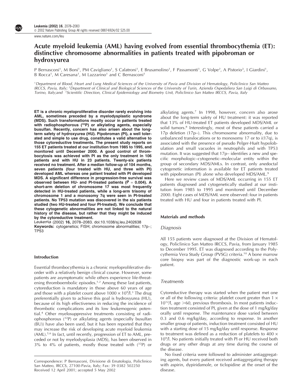 Acute Myeloid Leukemia (AML)