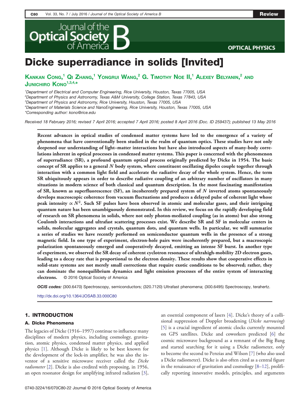 Dicke Superradiance in Solids [Invited]