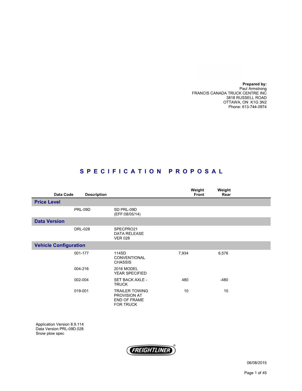 Specification Proposal s1