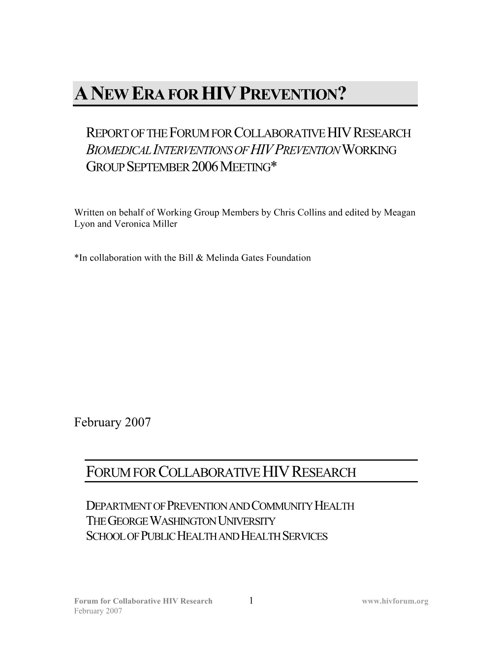 A New Era for Hiv Prevention?