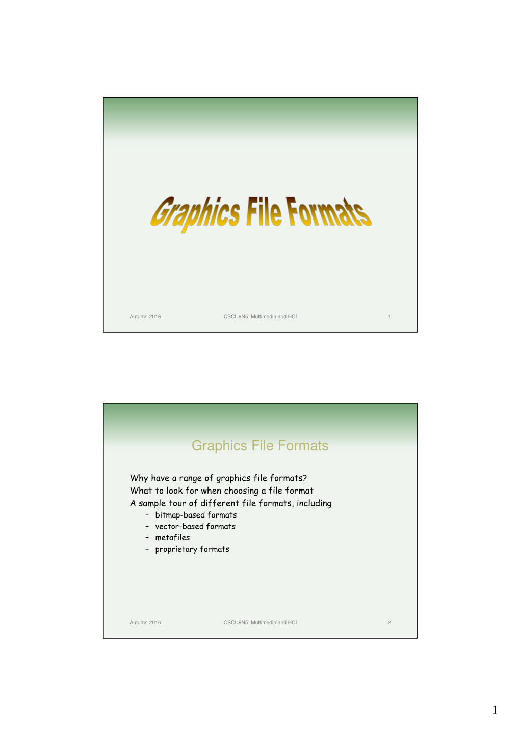 Graphics File Formats