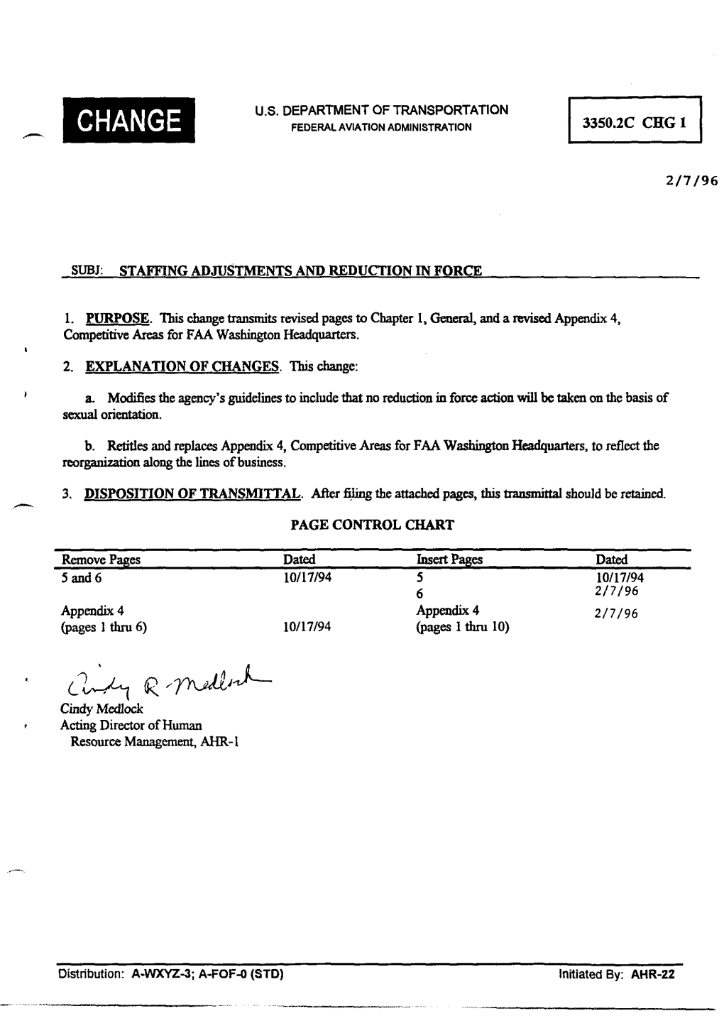 FAA Order 3350.2C