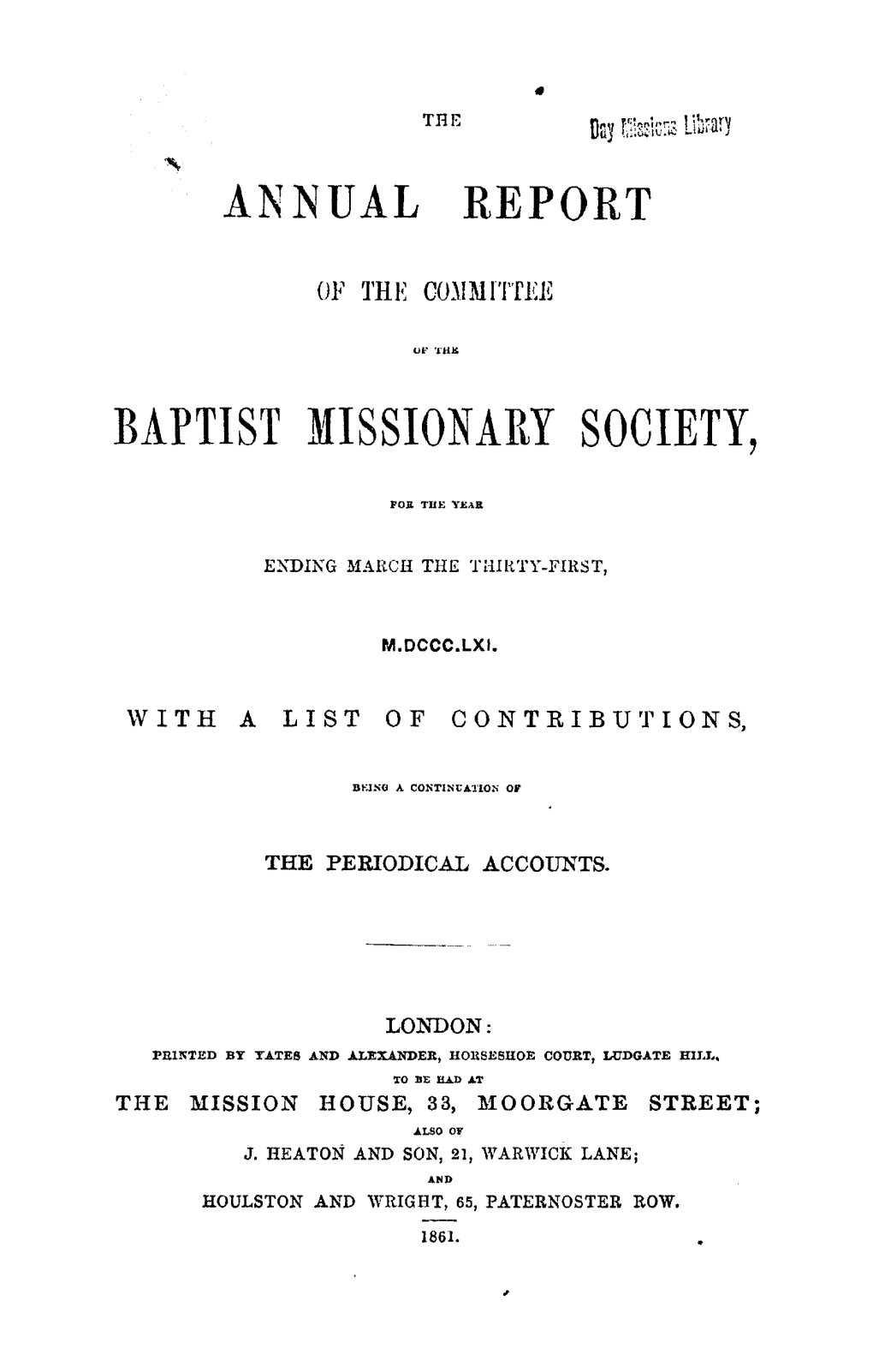 Baptist Missionary Society