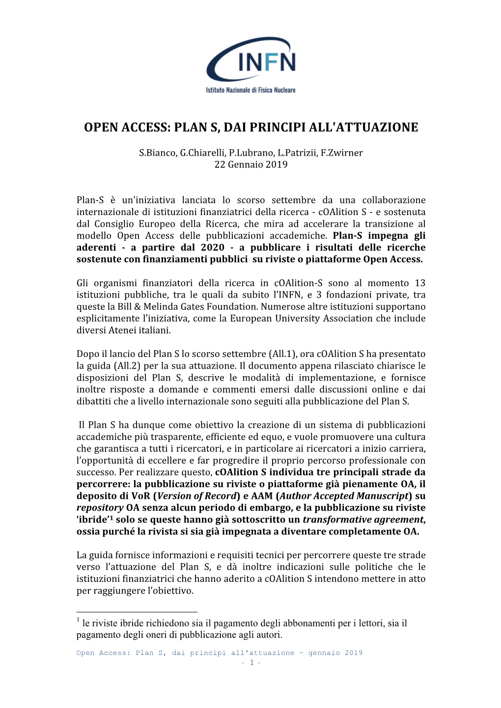 Open Access: Plan S, Dai Principi All'attuazione