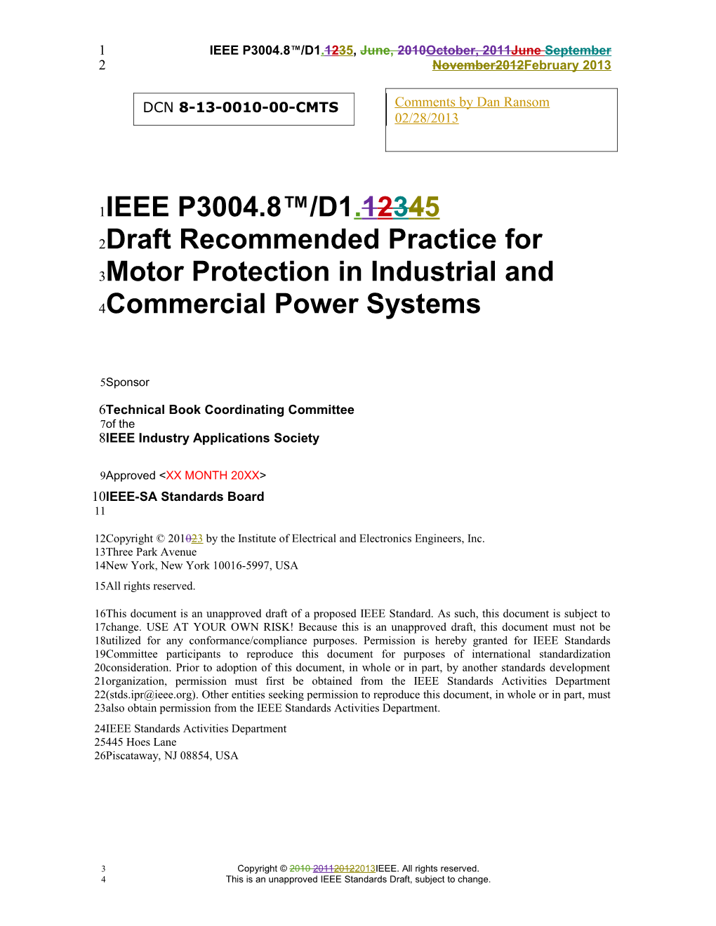 IEEE Standards - Draft Standard Template