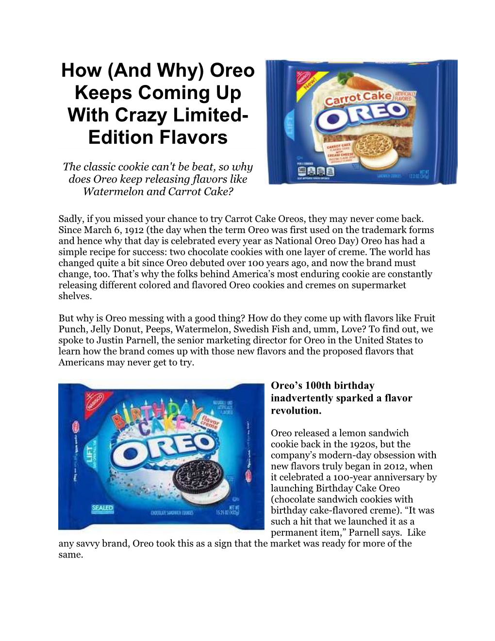 How (And Why) Oreo Keeps Coming up with Crazy Limited- Edition Flavors