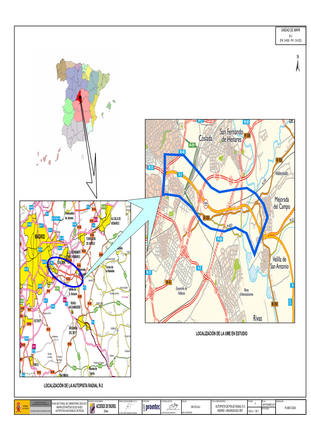 Localización De La Autopista Radial R-3 Localización De