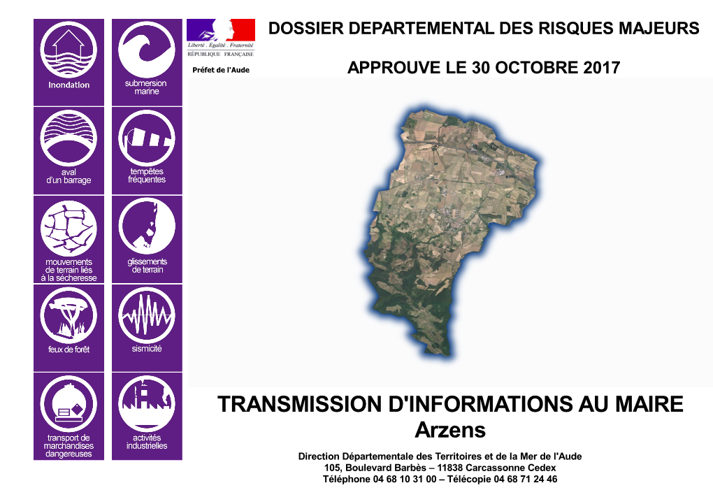 TRANSMISSION D'informations AU MAIRE Arzens