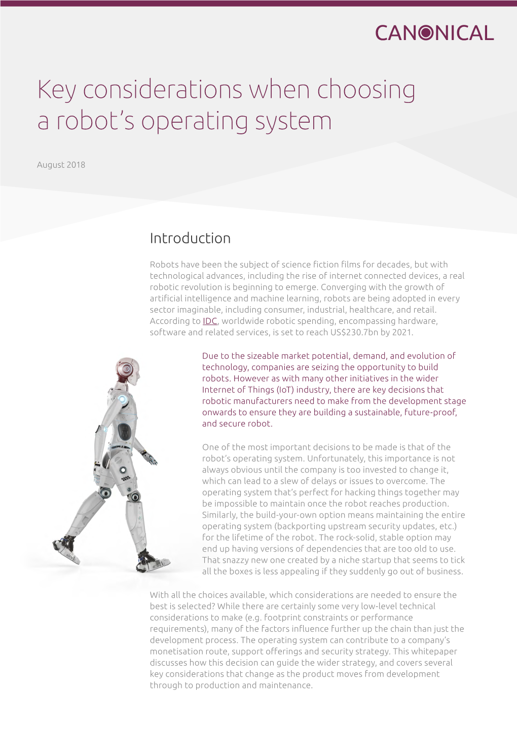 Key Considerations When Choosing a Robot's Operating System