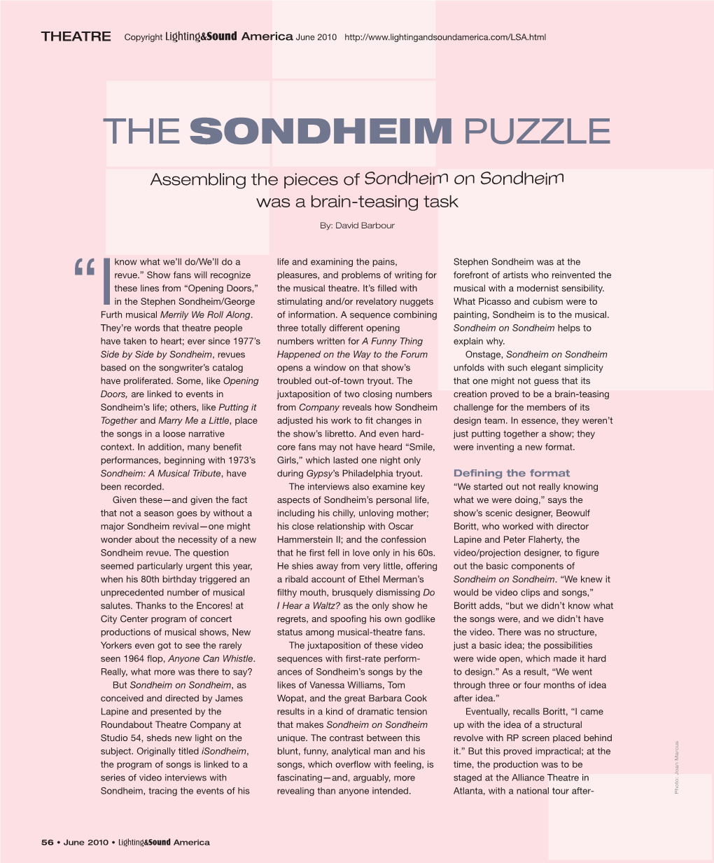 Sondheim Puzzle