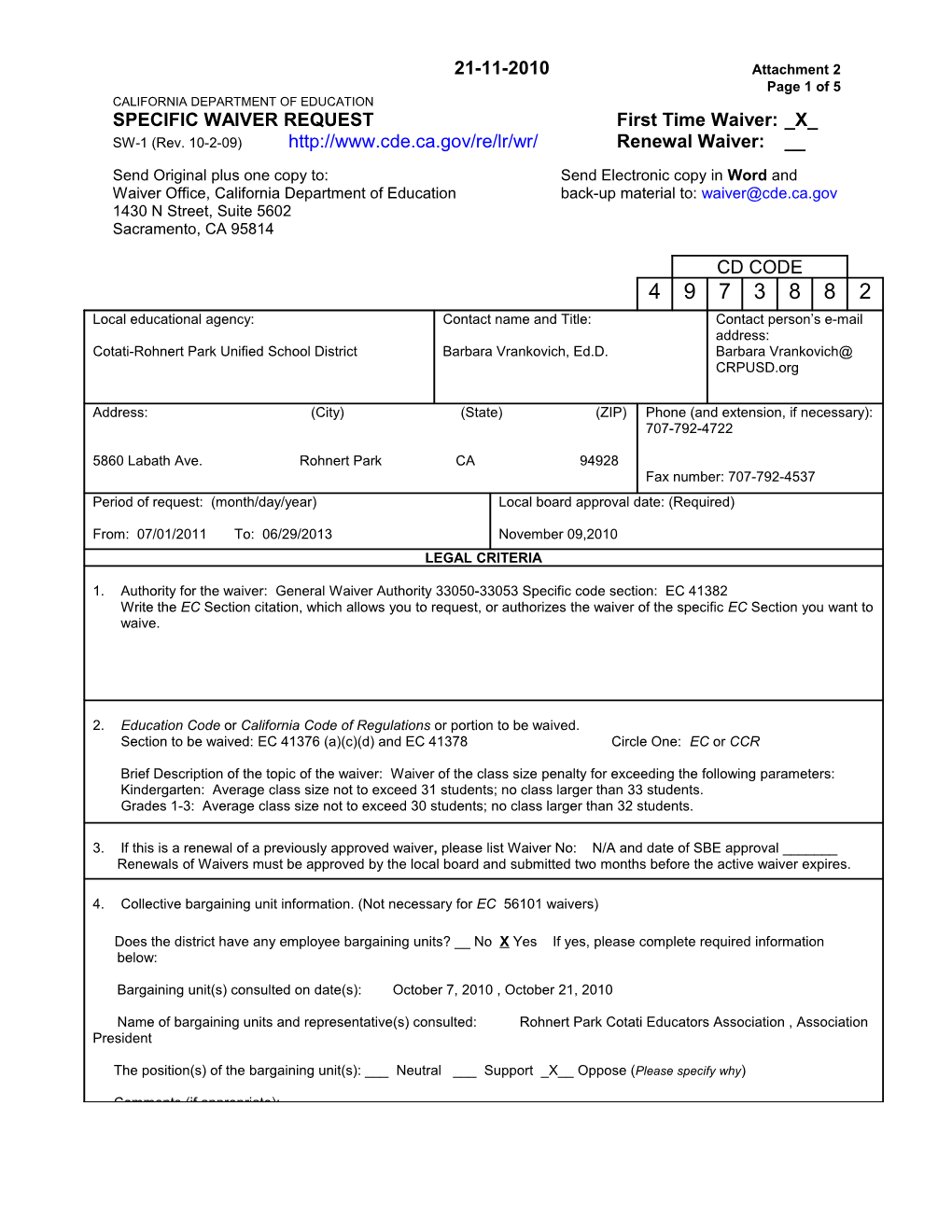 March 2011 Agenda Item W2 Attachment 2 - Meeting Agendas (CA State Board of Education)