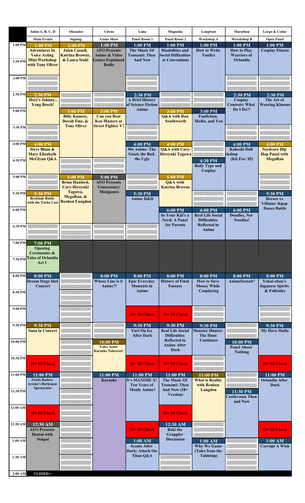 AFO 2019 Clean Schedule.Xlsx