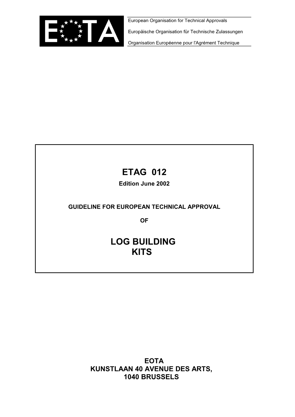 Etag 012 Log Building Kits