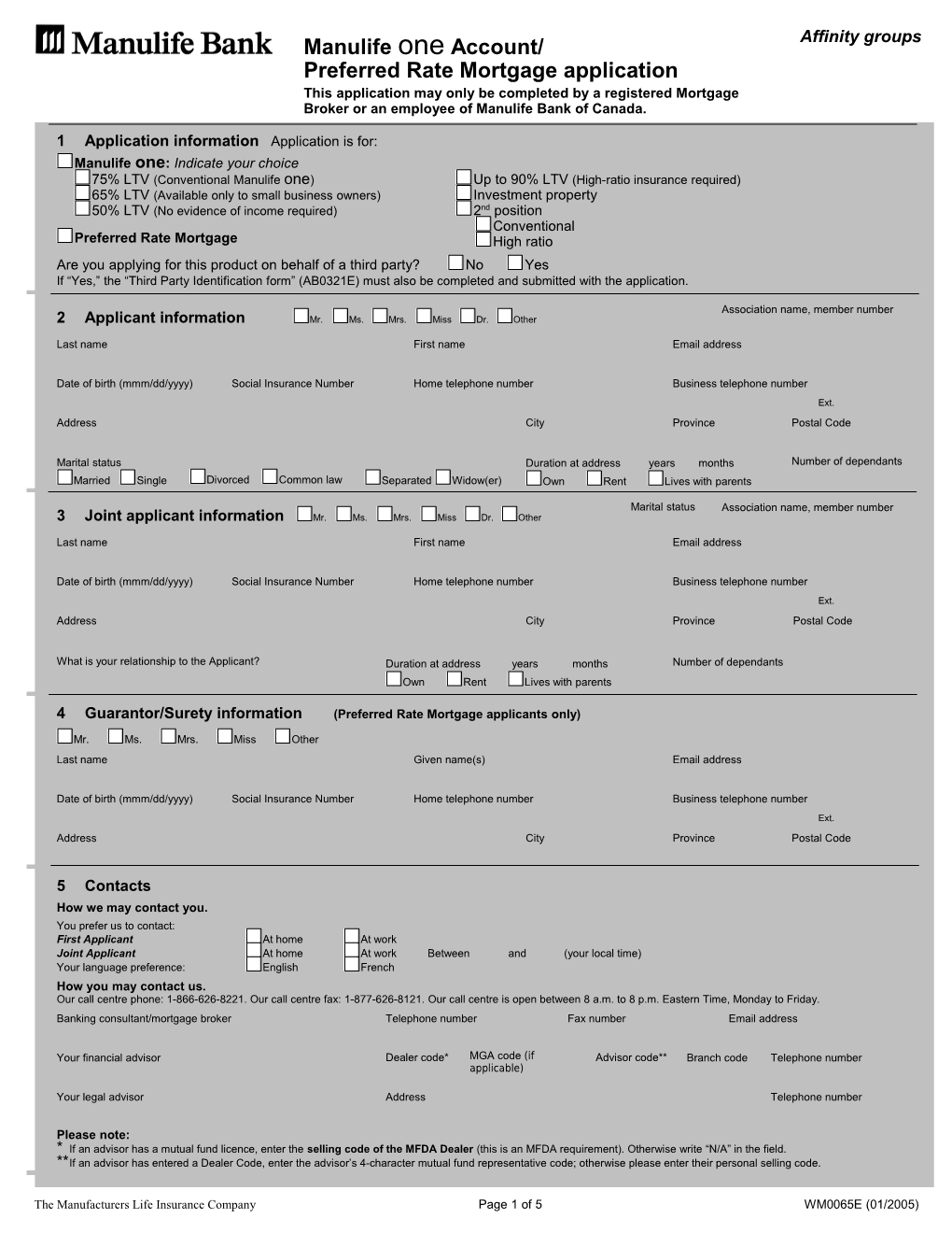 Preferred Rate Mortgage Application