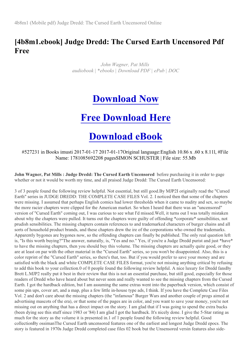 4B8m1 (Mobile Pdf) Judge Dredd: the Cursed Earth Uncensored Online