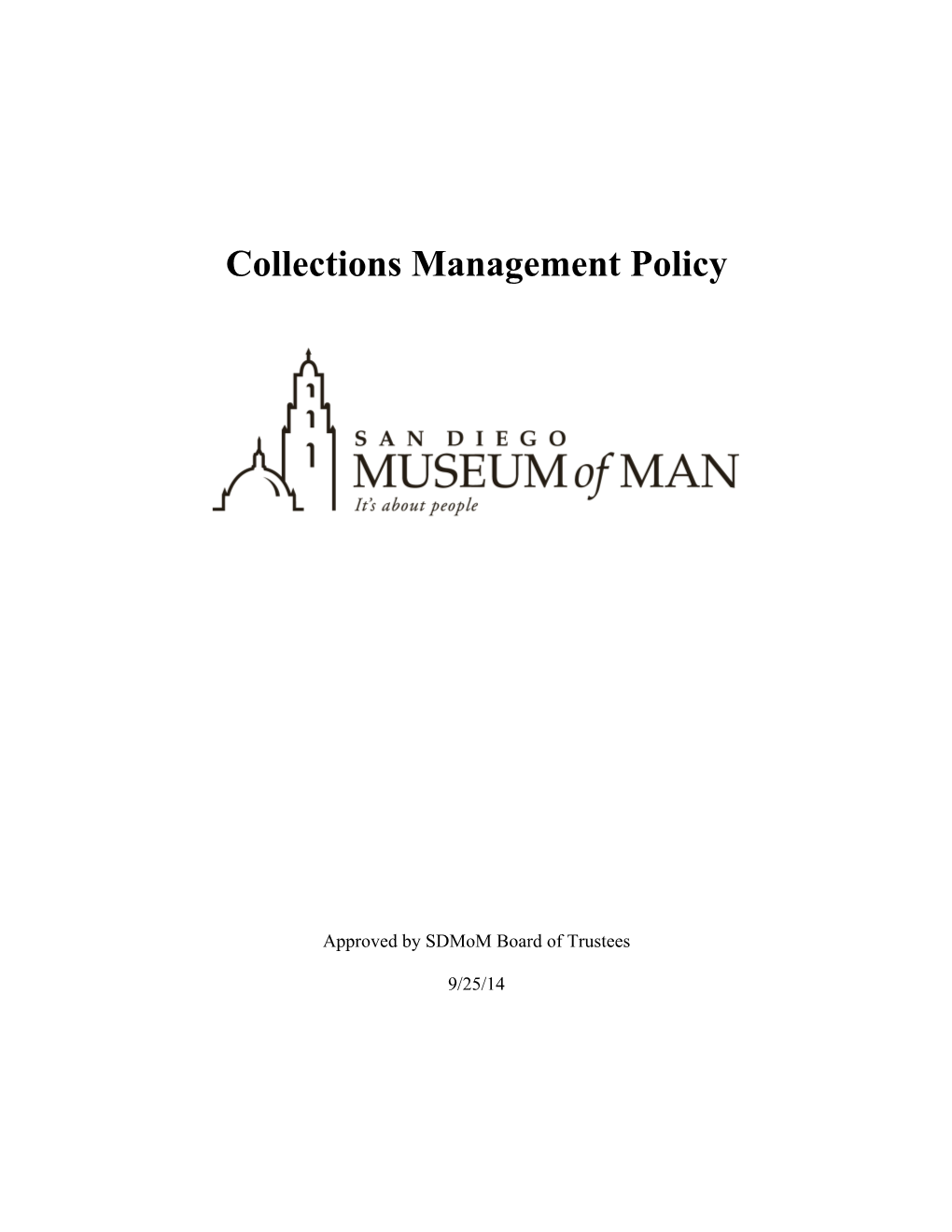 Collections Management Policy