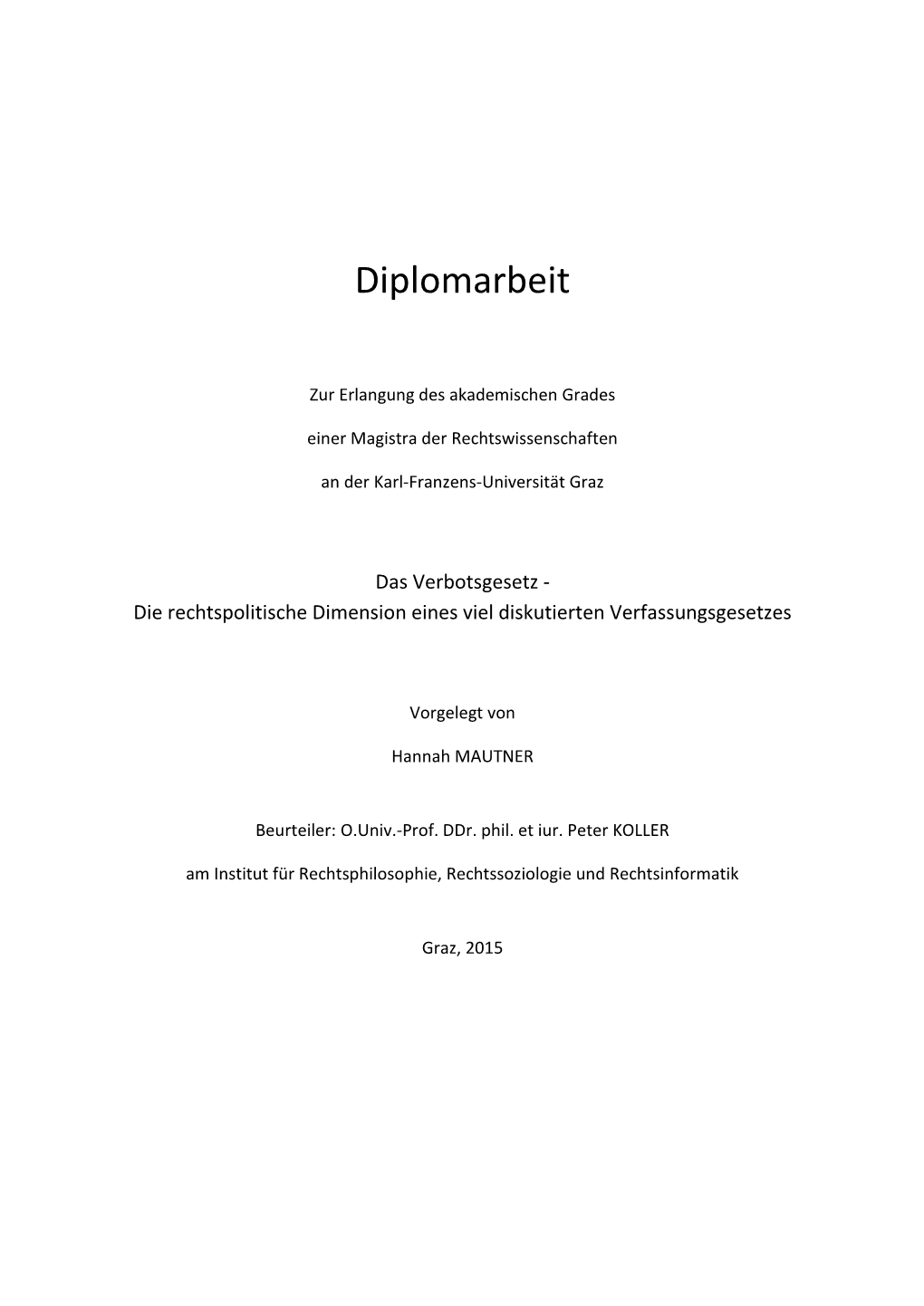 Diplomarbeit