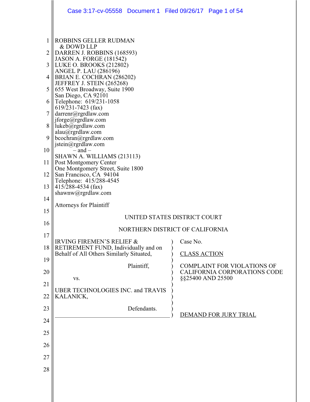 Case 3:17-Cv-05558 Document 1 Filed 09/26/17 Page 1 of 54