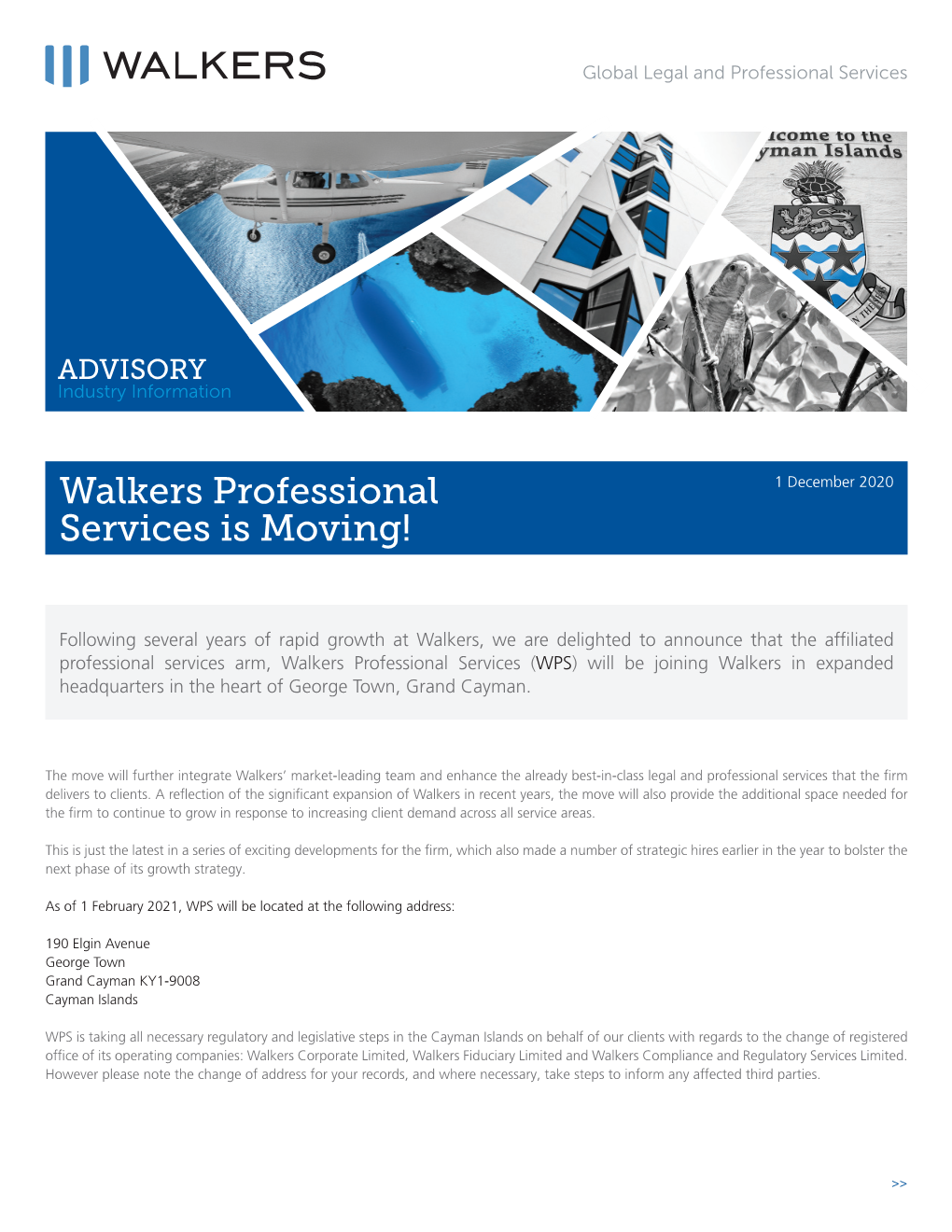Walkers Professional Services Is Moving!