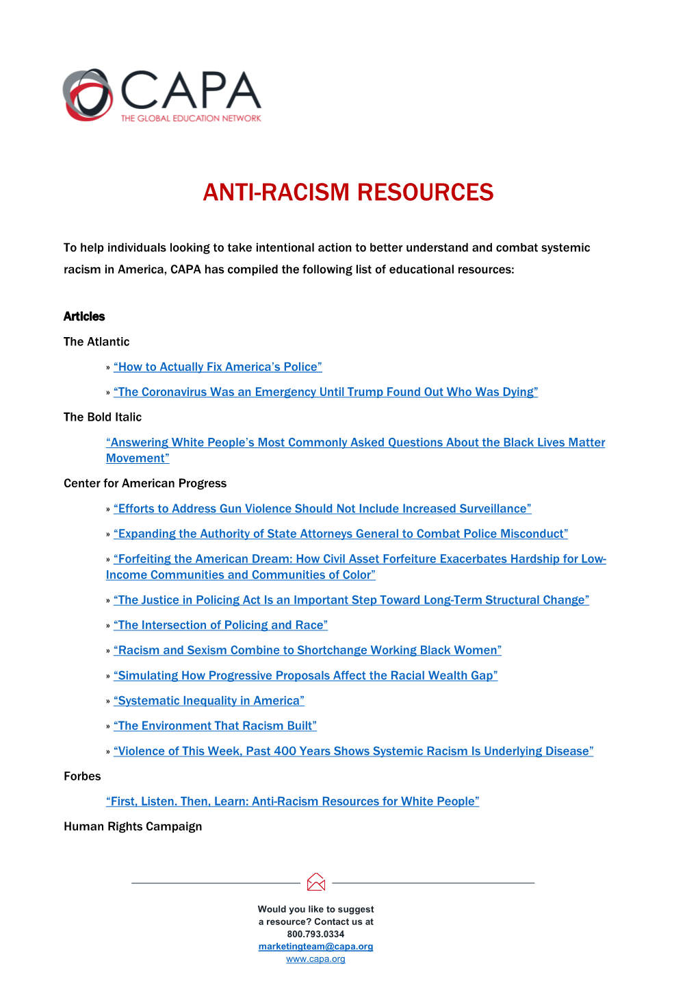 Anti-Racism Resources