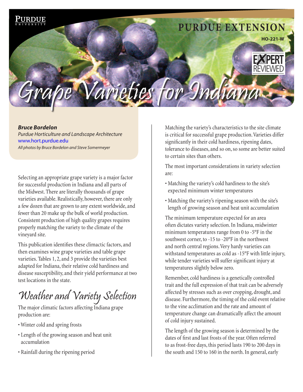 Grape Varieties for Indiana HO-221-W Purdue Extension 2