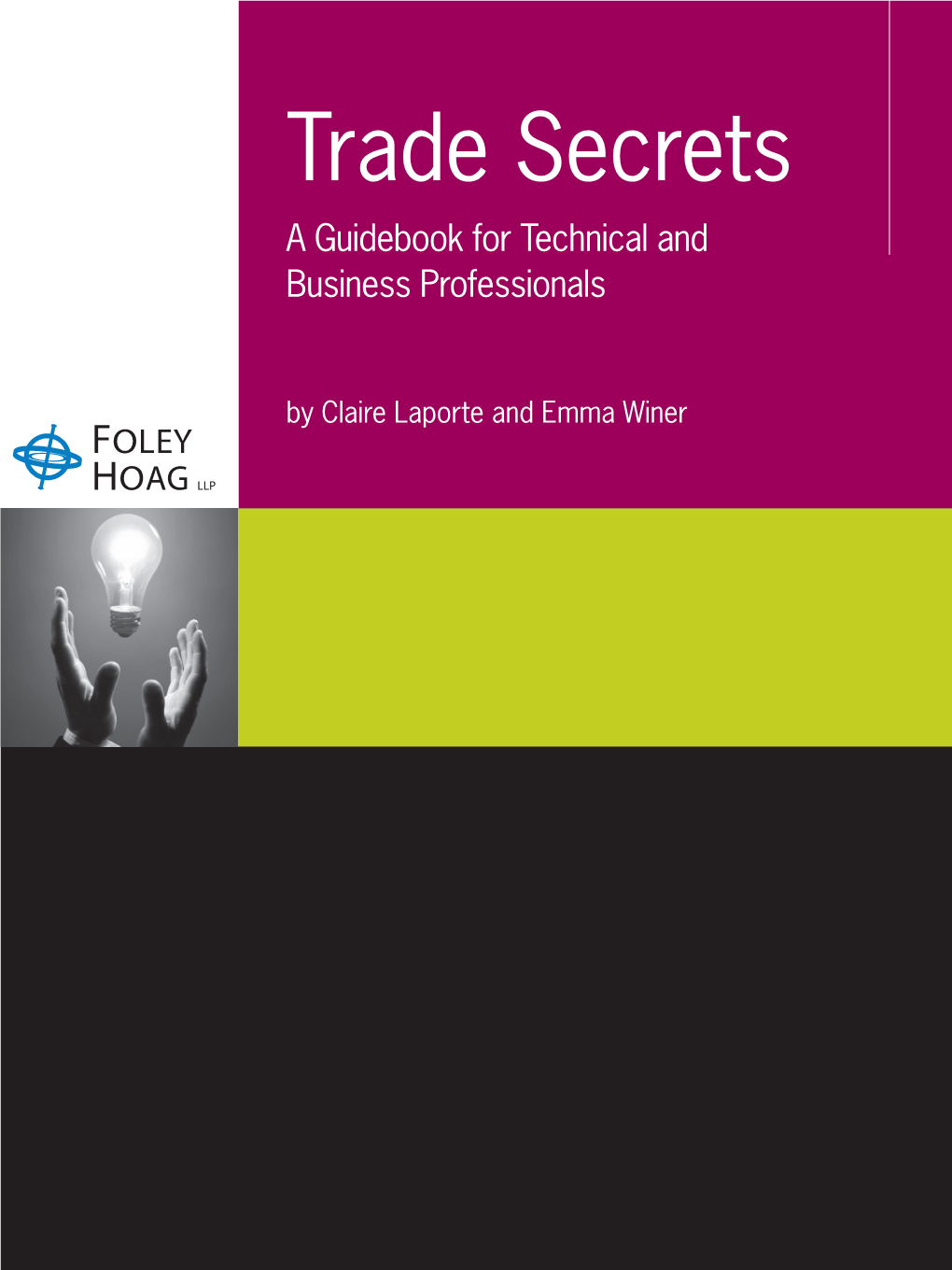TRADE SECRETS by Claire Andemmawiner Laporte Business Professionals a Guidebookfortechnical and Trade Secrets