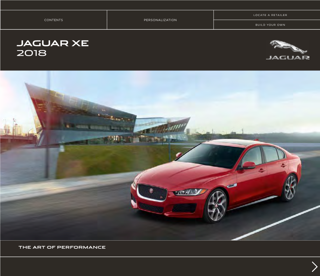Jaguar Xe 2018 Locate a Retailer Contents Personalization Build Your Own