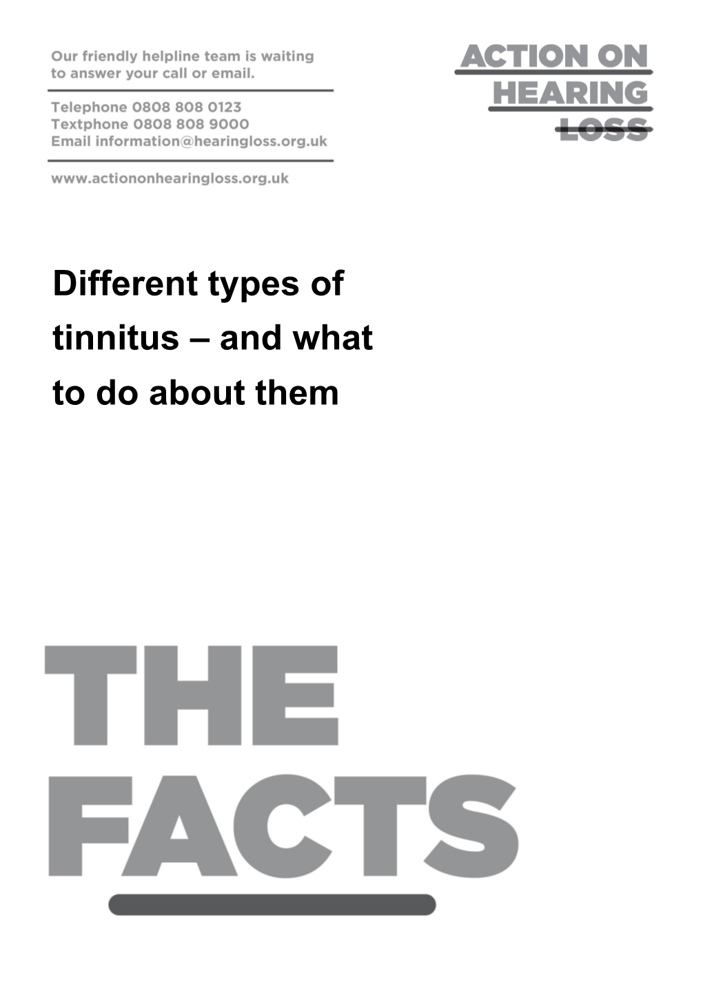 Different Types of Tinnitus – and What to Do About Them Different Types of Tinnitus – and What to Do About Them