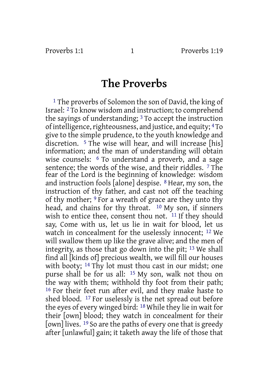 The Proverbs