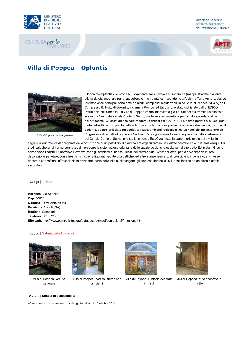 Villa Di Poppea - Oplontis