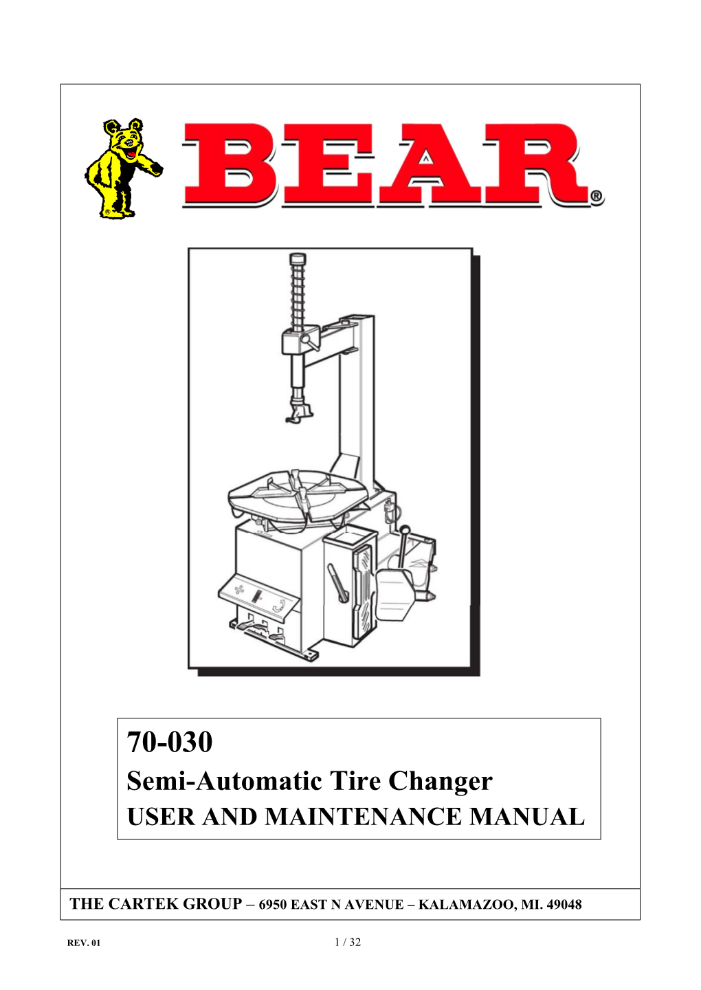 Semi-Automatic Tire Changer