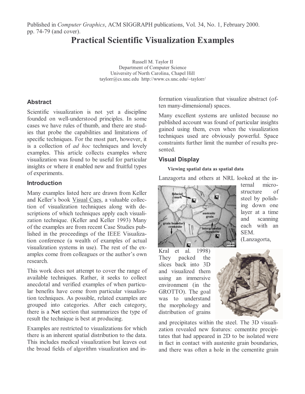 Practical Scientific Visualization Examples