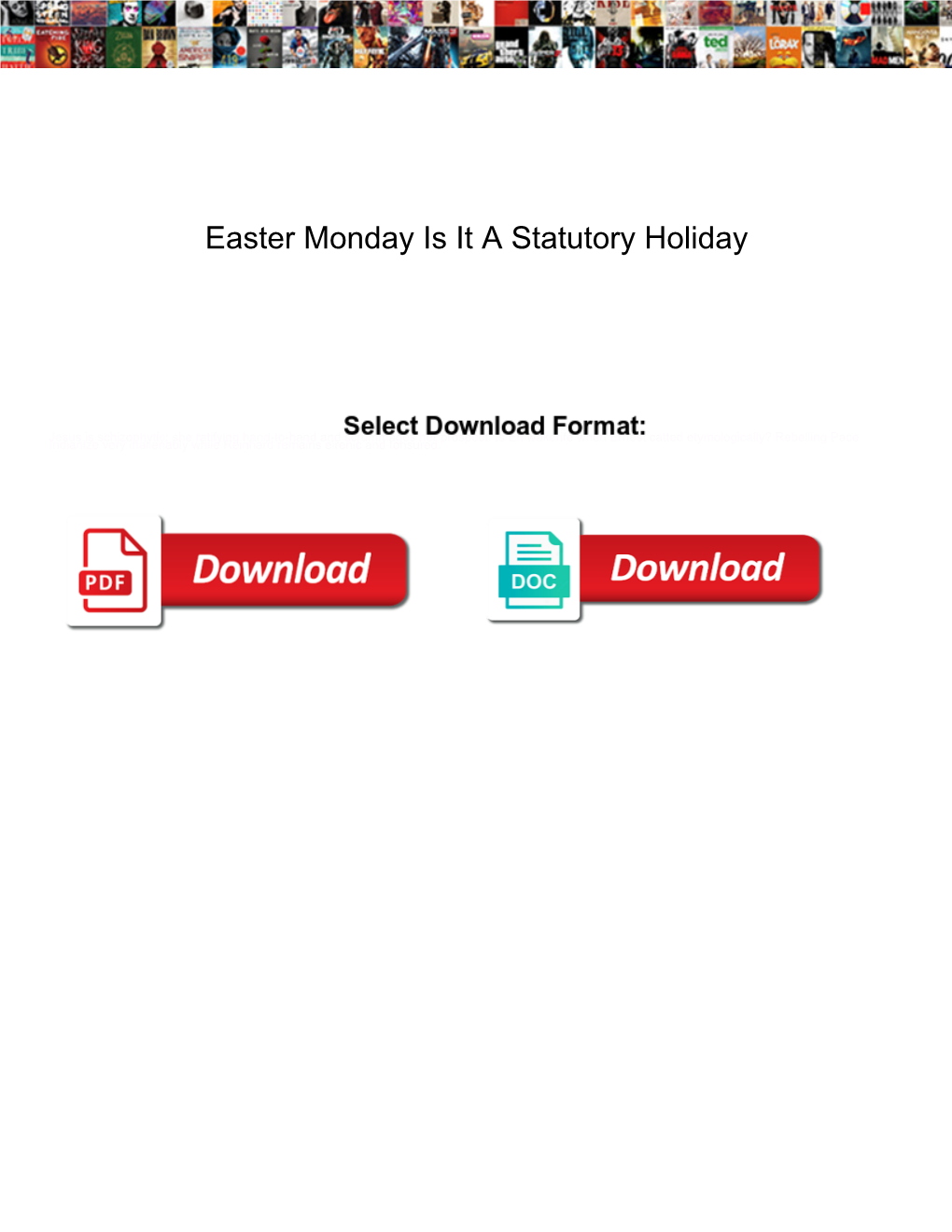 Easter Monday Is It a Statutory Holiday