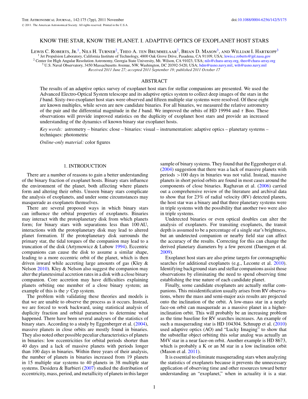 Know the Star, Know the Planet. I. Adaptive Optics of Exoplanet Host Stars