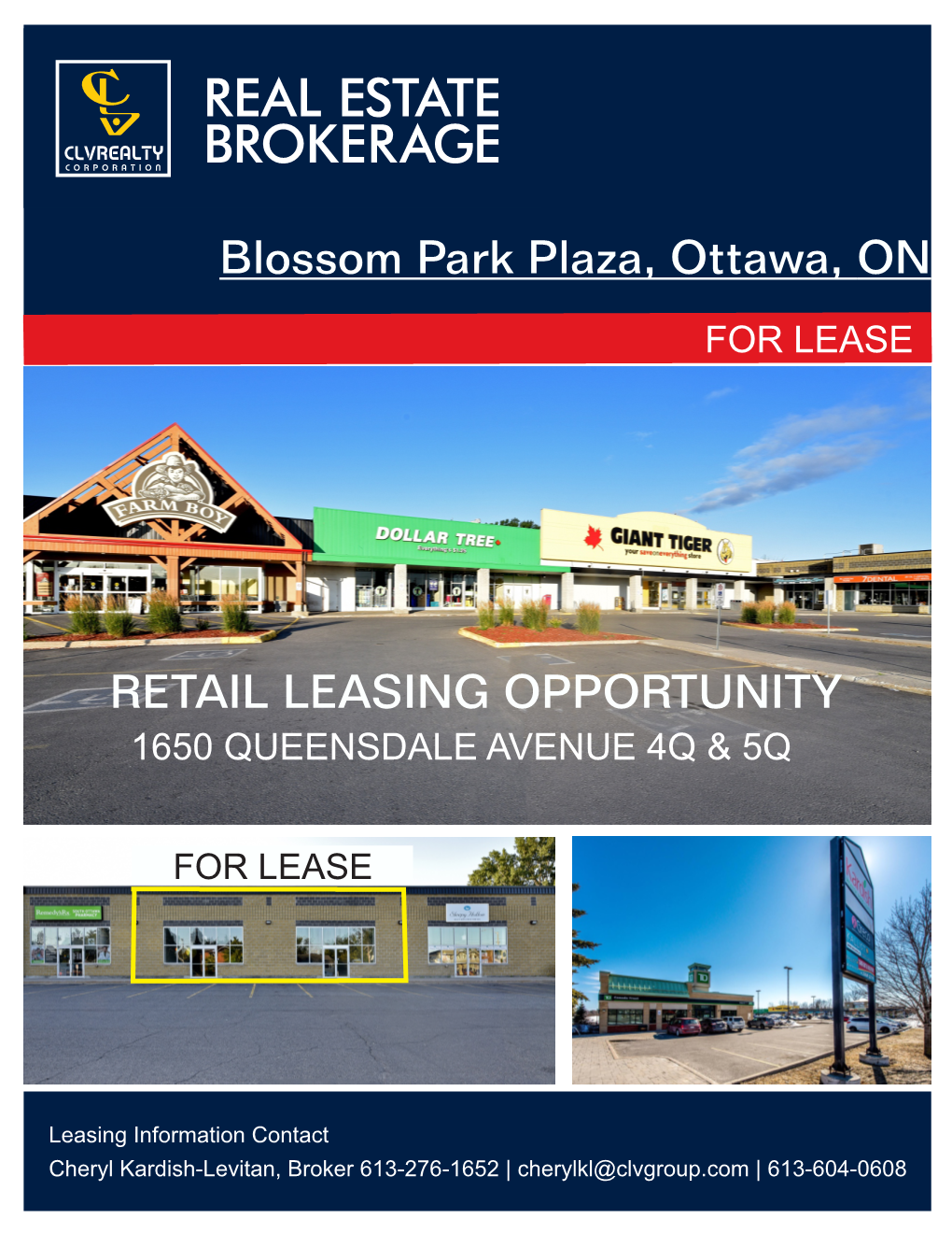 Blossom Park Plaza, Ottawa, on RETAIL LEASING OPPORTUNITY