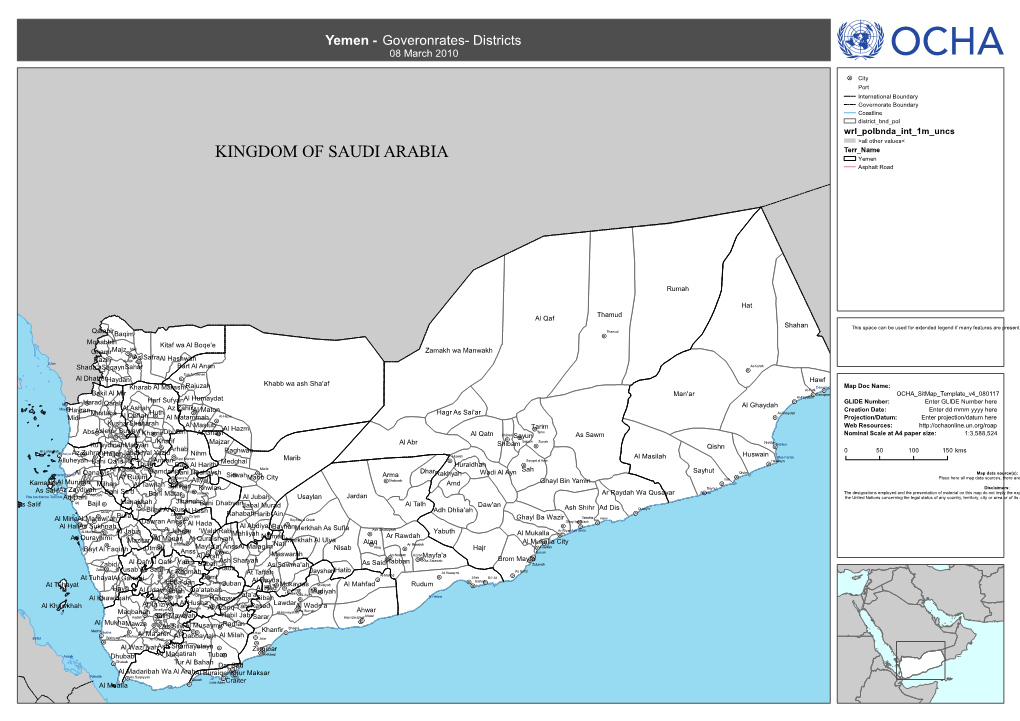 KINGDOM of SAUDI ARABIA Yemen Asphalt Road